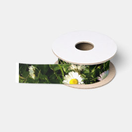 Band mit wildem Blumenbild Satinband