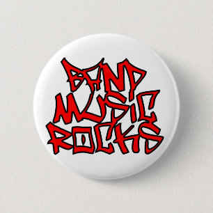 Band-Musik-Felsen Button