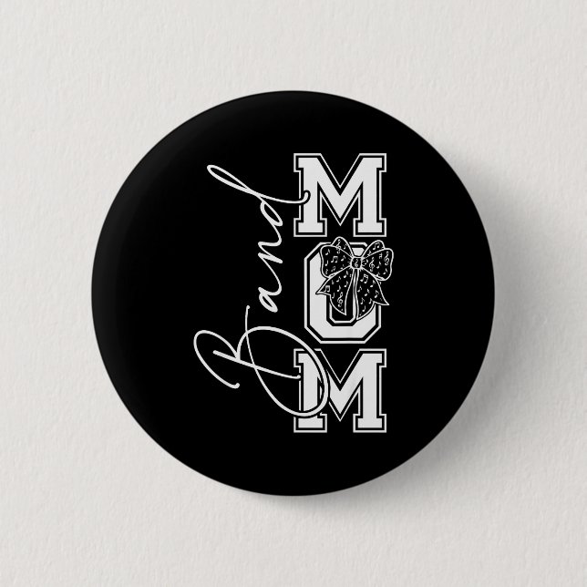 Band-Mutter-Leben Muttertag Band Mama-Marschierend Button (Vorderseite)