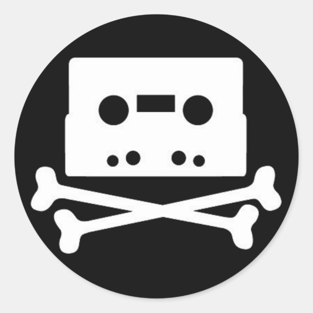 Band-n-Bones Runder Aufkleber (Vorderseite)