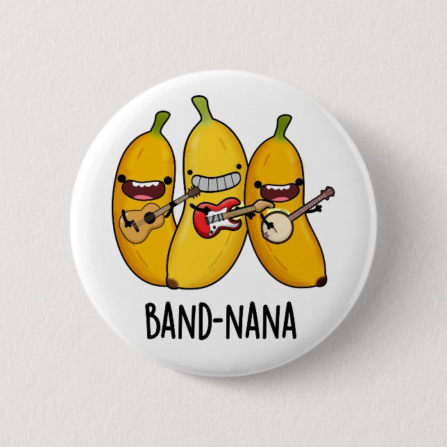 Band-nana Funny Fruit Banana Pun Button (Vorderseite)