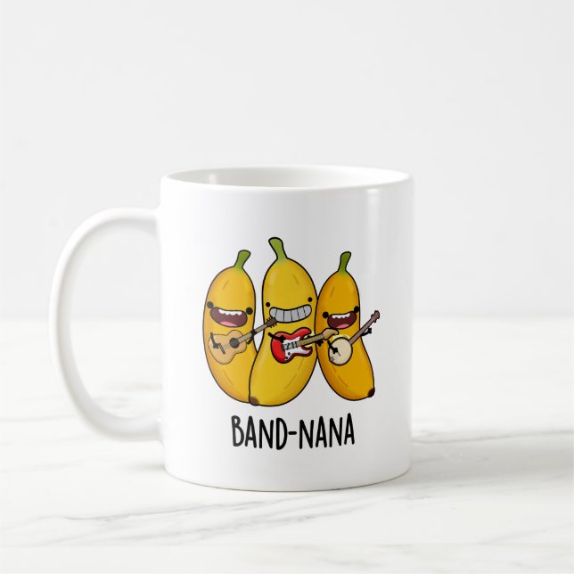 Band-nana Funny Fruit Banana Pun Kaffeetasse (Links)