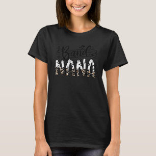 Band Nana Marching Band Nana Grandma Leopard T-Shirt