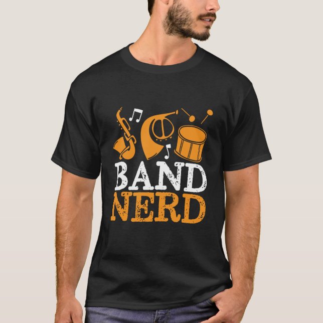 Band-Nerd Funny und Cool Marching Band T-Shirt (Vorderseite)
