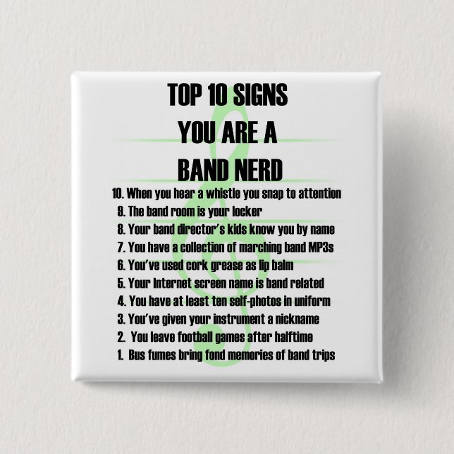 Band-Nerd-Spitze 10 Button (Vorderseite)