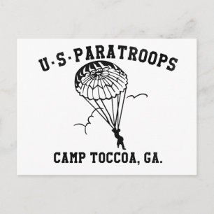 Band of Brothers Currahee US Paratrooper Toccoa Postkarte