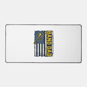 Band Papa Posaune Amerikanische Flagge Vintage-Shi Schreibtischunterlage