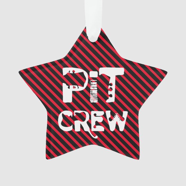 Band Pit Crew Musikalischer Text Ornament (Vorderseite)