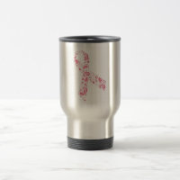 Band-Reise-Tasse Paisleys rosa