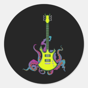 Band Rock and Roll Gitarre für Men Band T-Shirt 16 Runder Aufkleber