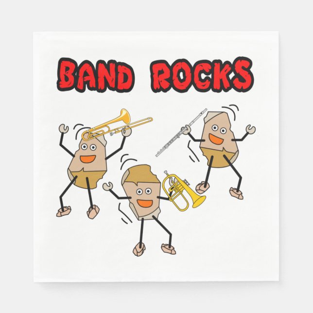 Band Rocks Serviette (Vorderseite)