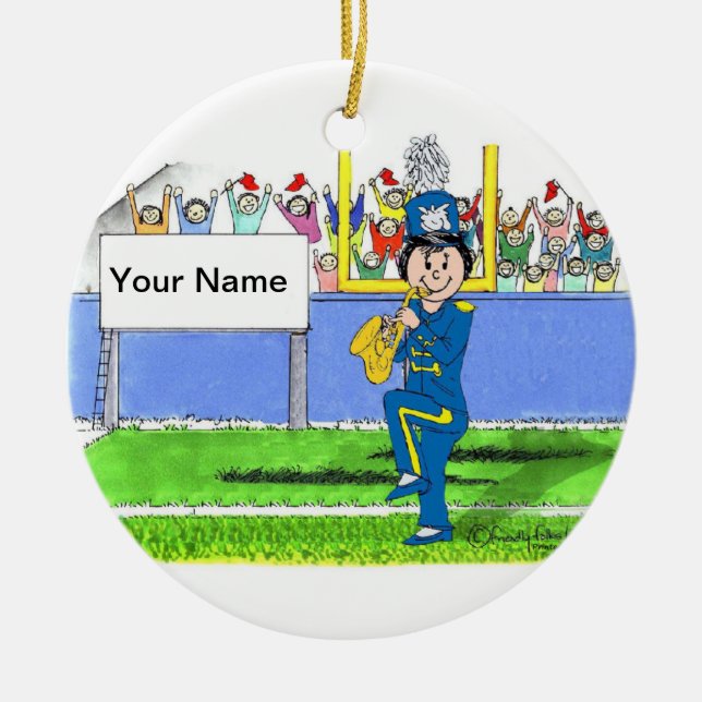 Band, Saxophon - Frauen Keramik Ornament (Vorne)