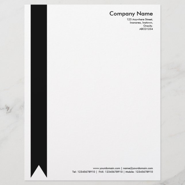 Band - Schwarz Briefbogen (Vorderseite)