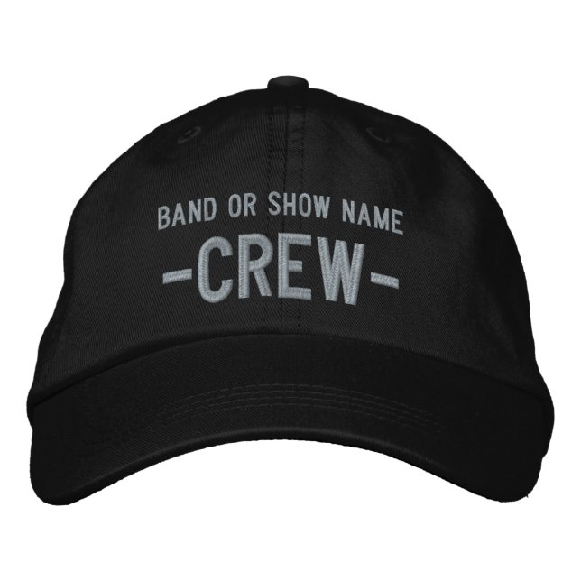 Band Show Event Name Personalisiert Media Crew Bestickte Baseballkappe (Vorderseite)