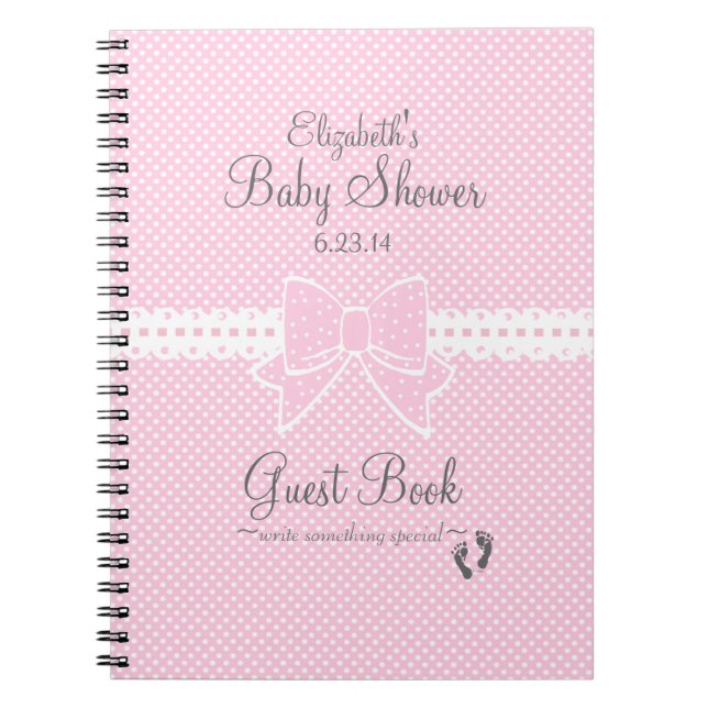 Band-und Bogen-Baby Duschen-Gast-Buch Notizblock (Vorderseite)