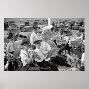 Band und klassische Autos, Dreißigerjahre Poster