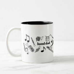 Band-Vater - Tasse - Schwarz & Weiß