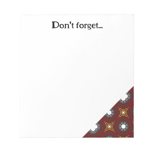 Band vier Kaleidoskop Art One Notizblock (Vorderseite)