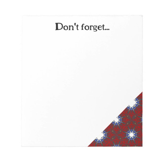 Band vier Kaleidoskop Art Sieben Notizblock (Vorderseite)