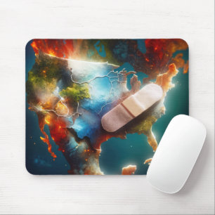 Bandage auf einer US-Karte Mousepad