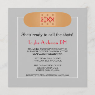 Bandaid Nursing School Abschluss Einladung