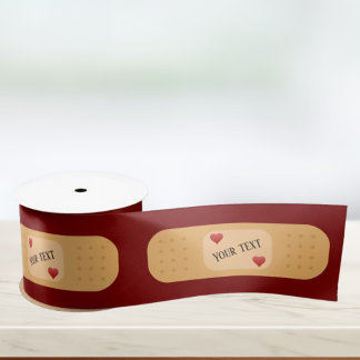 Bandaid patch plaster personalizable text satinband