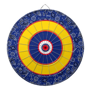 Bandana Blue Red Yellow Fun Game Nite Dartboard Dartscheibe