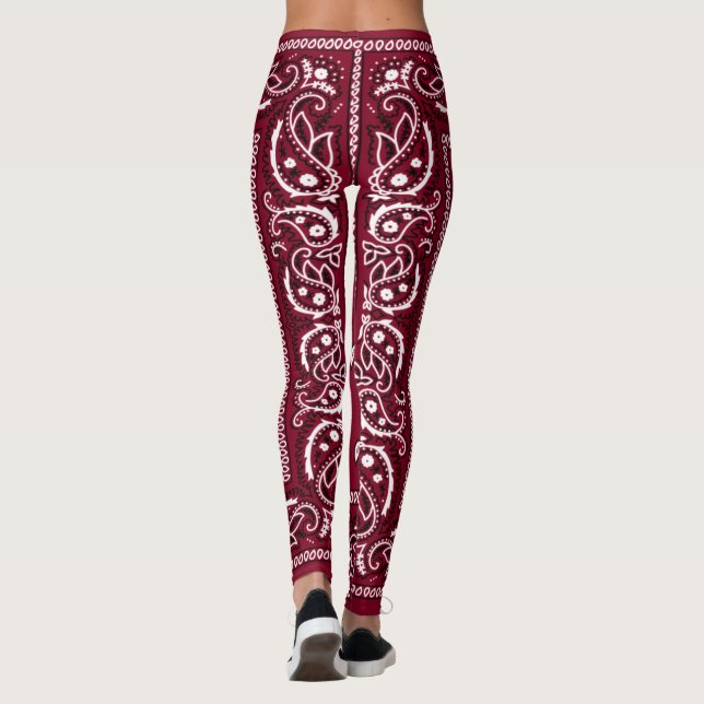 Bandana Burgundy Leggings (Rückseite)