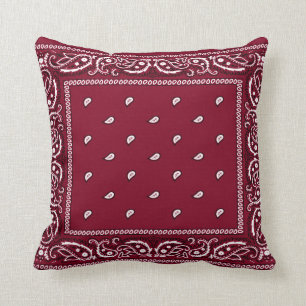 Bandana Burgundy Throw Kissen