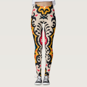 Bandana-Druck: Vintage-Paisley-Seide. Leggings