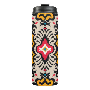 Bandana-Druck: Vintage-Paisley-Seide. Thermosbecher