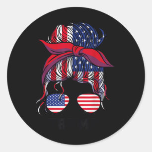 Bandana Headscarf Sungles Girls Trump Runder Aufkleber