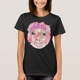 Bandana Pig Girl T-Shirt