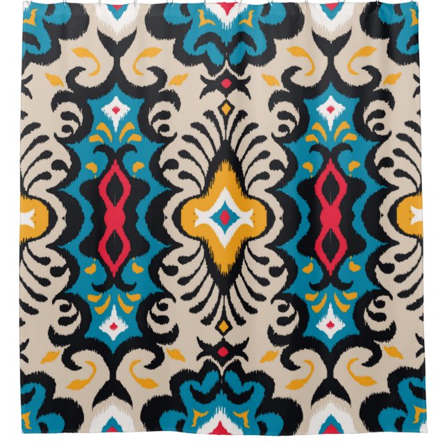 Bandana Print. Nahtloses Muster mit Paisley oder N Duschvorhang (Vorderseite)