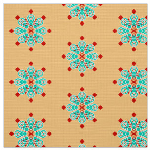 Bandana Print - Türkisch und pfirsichfarben Stoff