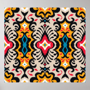 Bandana Print: Vintag Paisley Silk. Poster