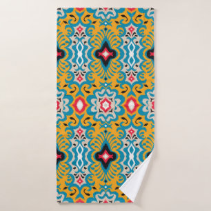 Bandana Print. Vintages nahtloses Muster mit Pisle Badehandtuch
