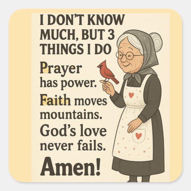 Bandana Quadratischer Aufkleber (Vorderseite)