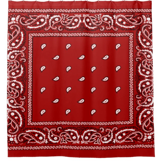 Bandana Red Duwer Vorhang (Vorderseite)
