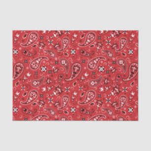 Bandana Red Paisley Seidenpapier