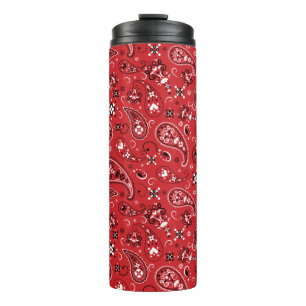 Bandana Red Paisley Thermosbecher