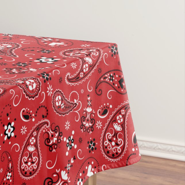 Bandana Red Paisley Tischdecke (Beispiel)
