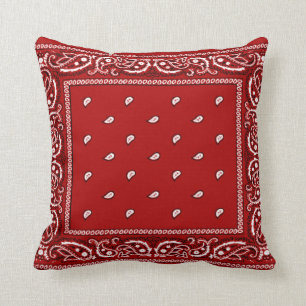 Bandana Red Throw Pillow Kissen
