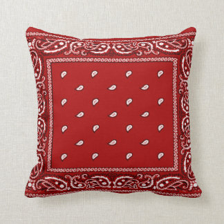 Bandana Red Throw Pillow Kissen