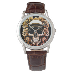 Bandana Skull & Rose Armbanduhr