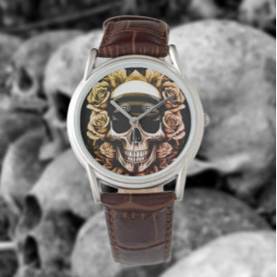Bandana Skull & Rose Armbanduhr