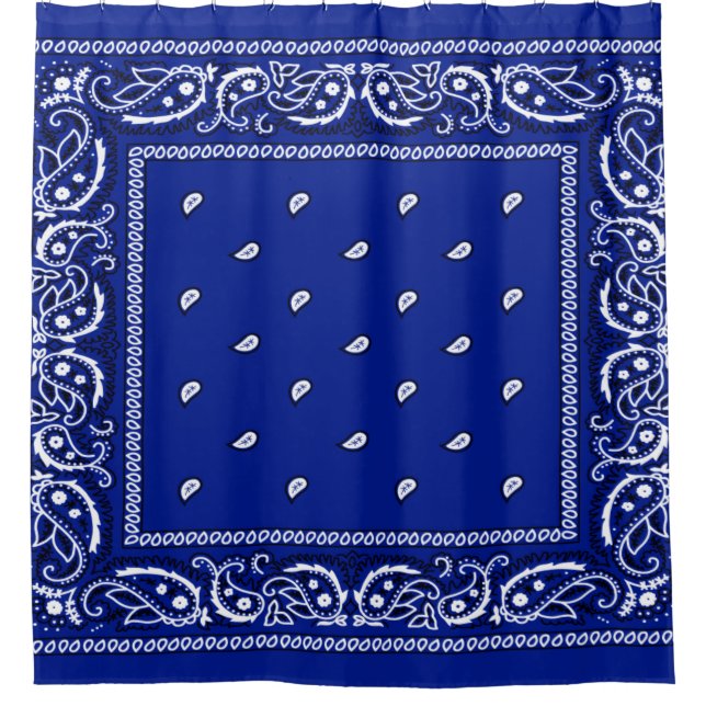 Bandana True Blue Duschvorhang (Vorderseite)