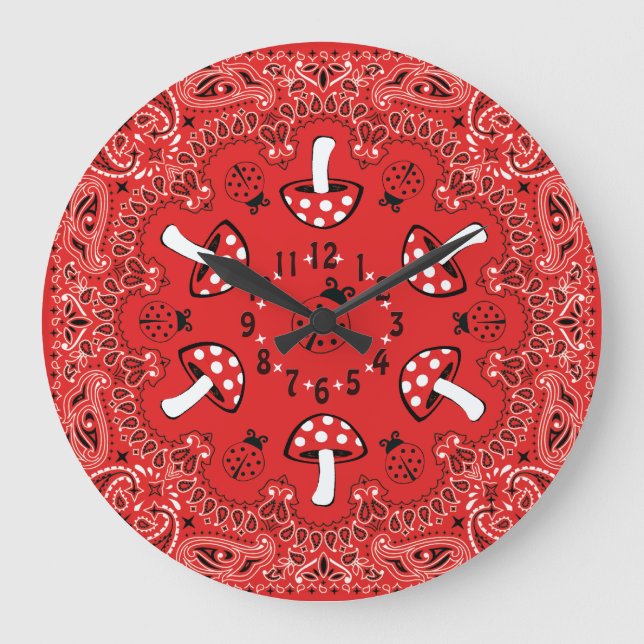 Bandana-Uhr Große Wanduhr (Vorderseite)