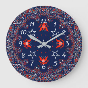 Bandana-Uhr Große Wanduhr