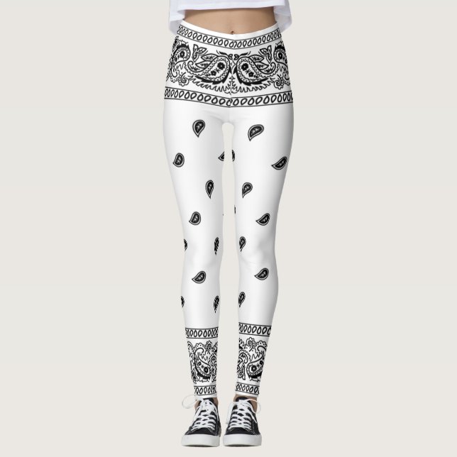 Bandana White Leggings (Vorderseite)